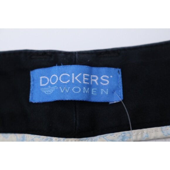 Dockers Pants Womens 12 Black Individual Fit Cropped Stretch Straight VTG - Picture 10 of 12